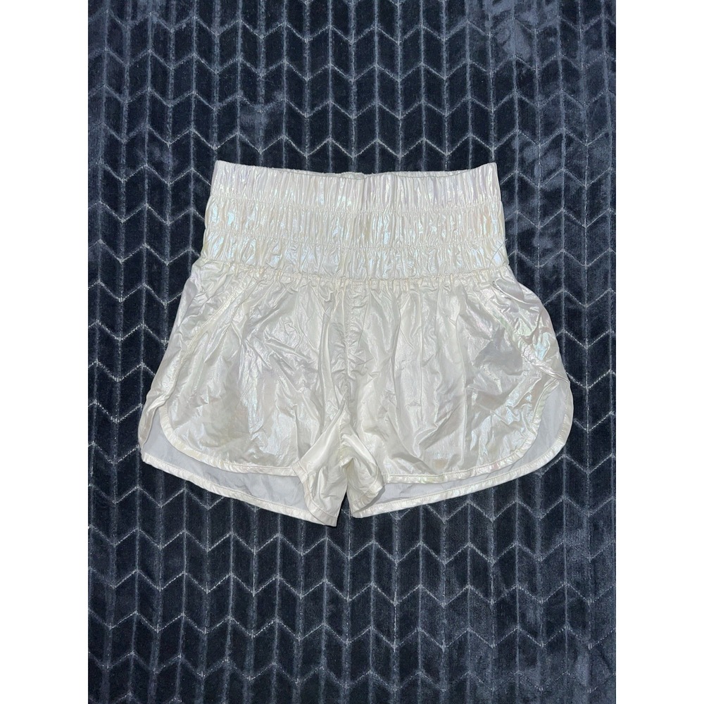 FP Free People Movement White Hi Rise The Way Home Shorts Lined Sz Small